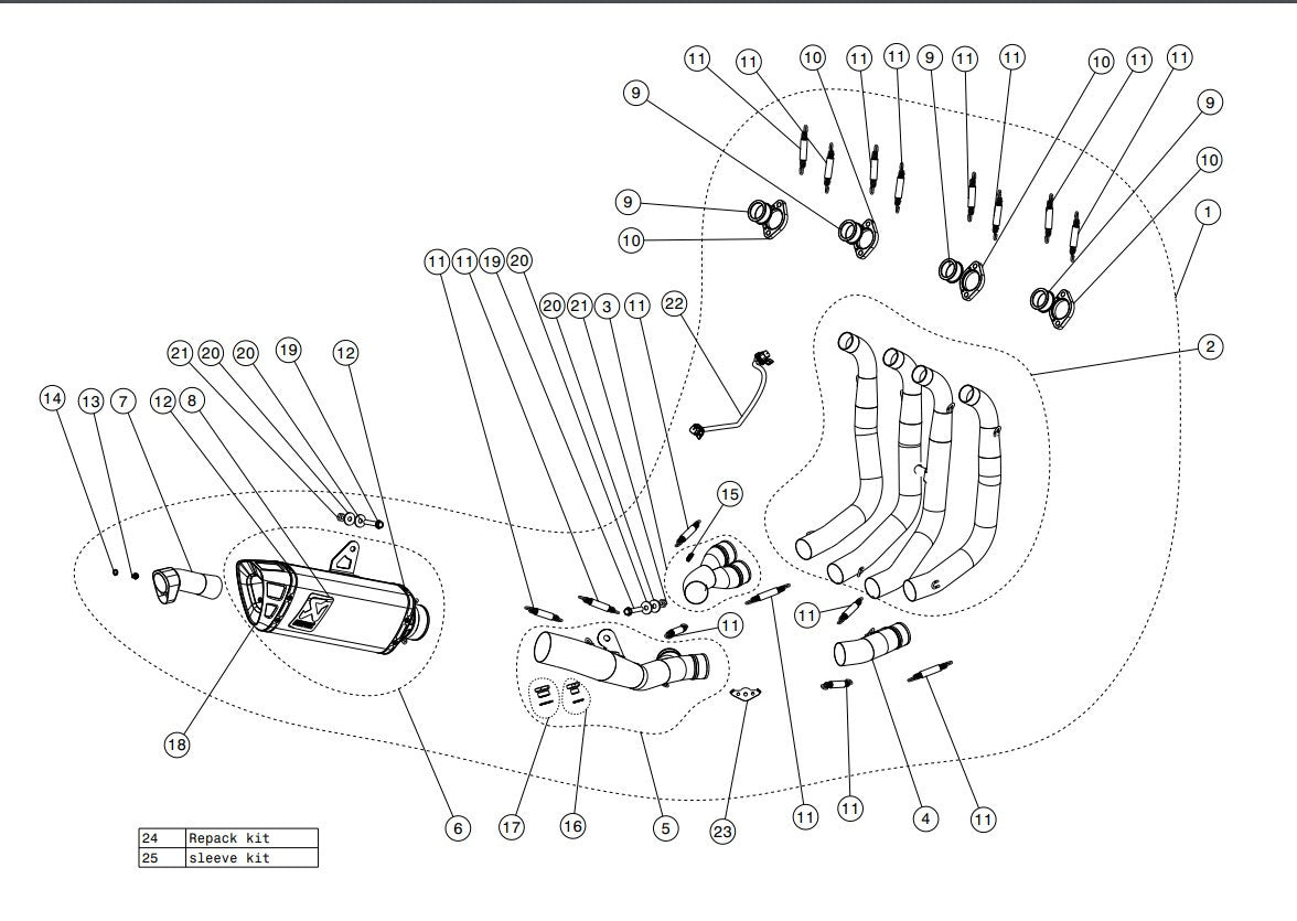 Akrapovic Evolution Line (Titanium) Suzuki GSX-R 1000 (17-23) S-S10E3-APLT